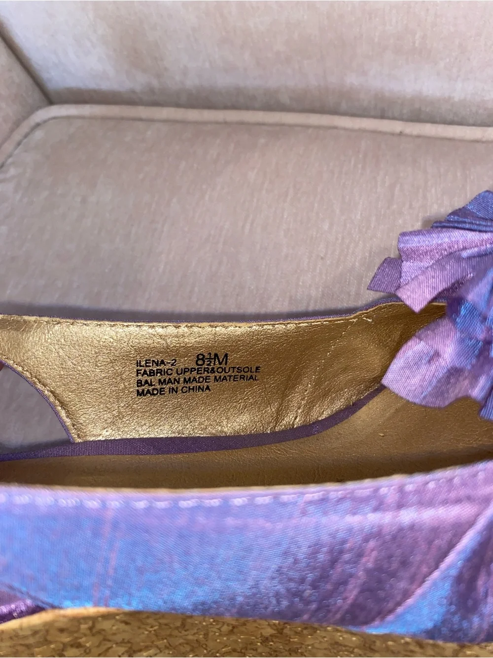Women's CL by Laundry Purple Floral Wedge Sandals